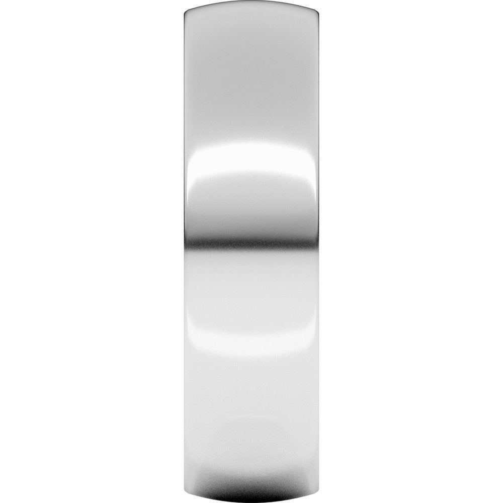 14K White Gold 5.5 mm Lightweight Comfort-Fit Half Round Band Size 9