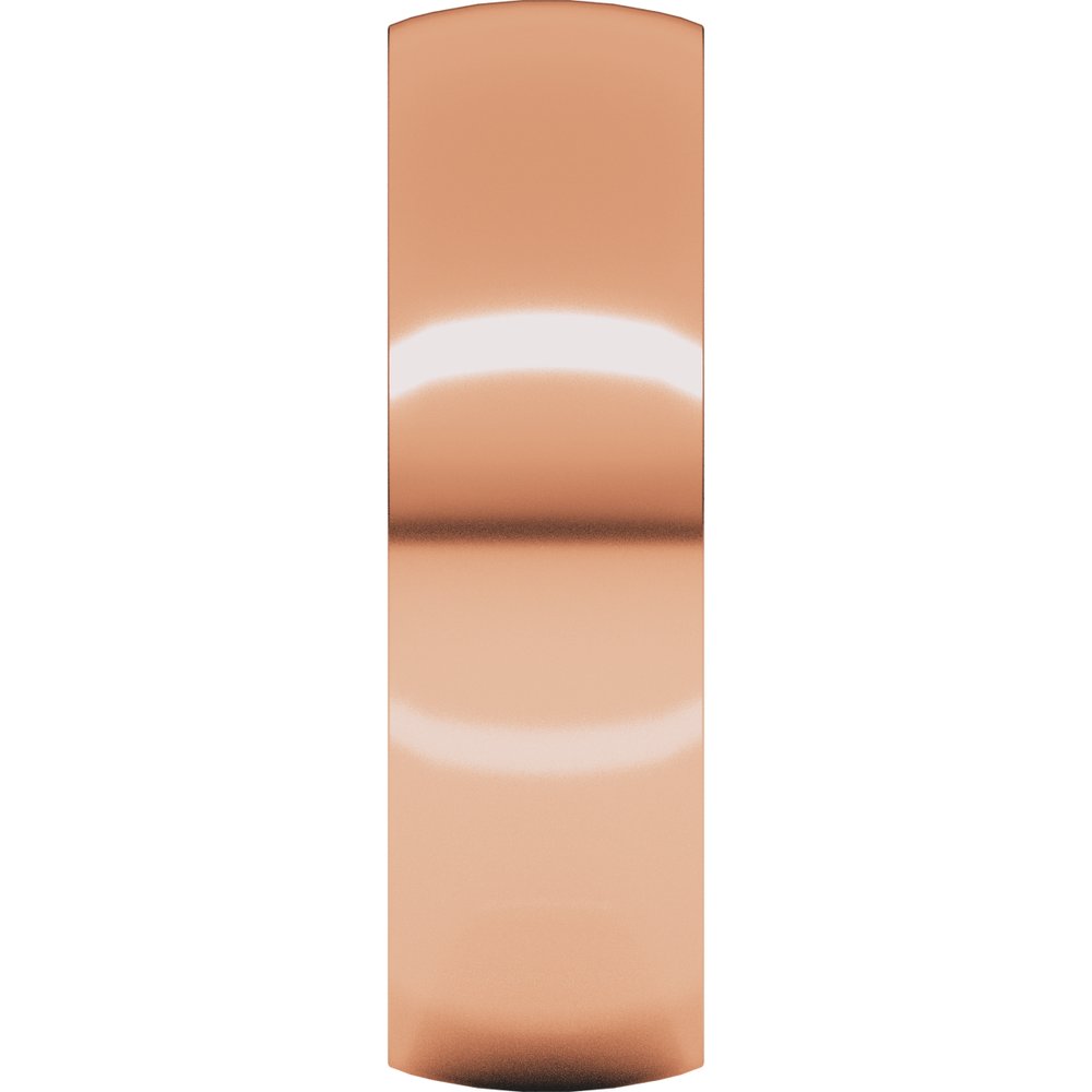 14K Rose 6 mm Half Round Comfort Fit Light Band