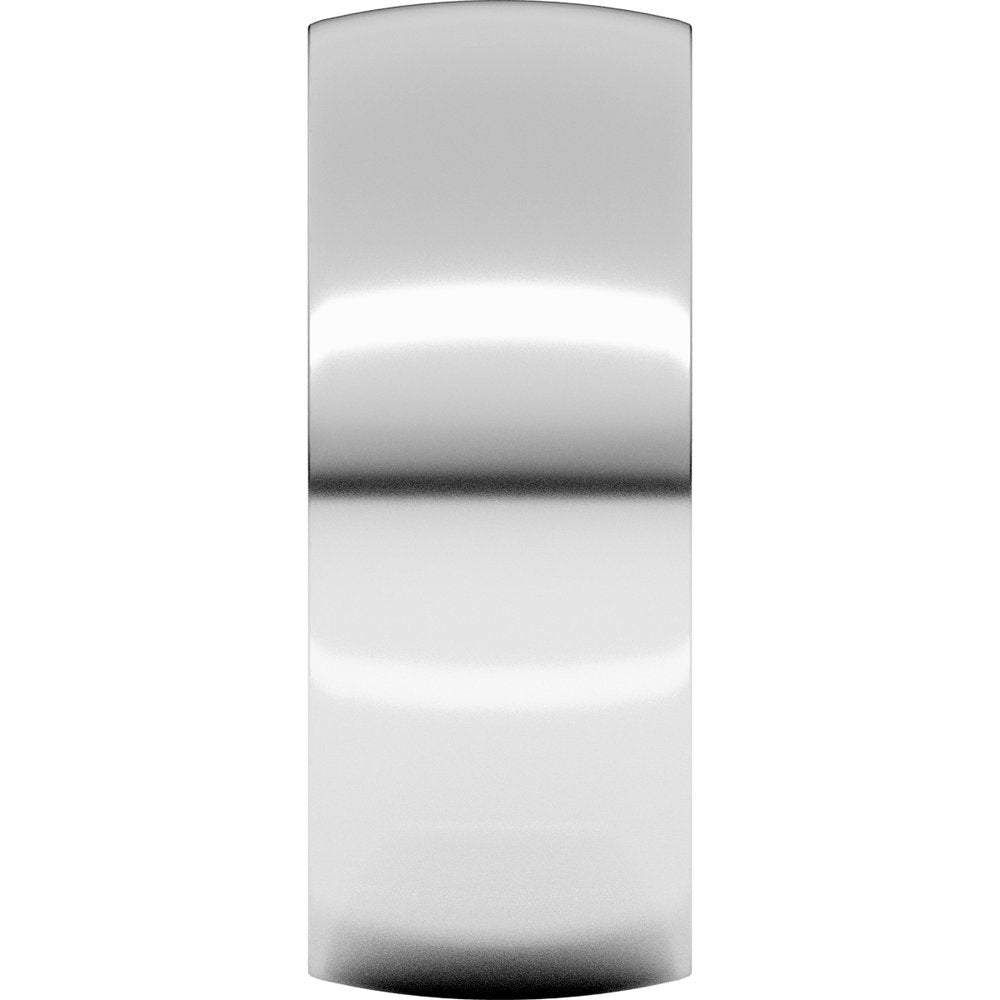 14K White Gold 8 mm Lightweight Comfort-Fit Half Round Band