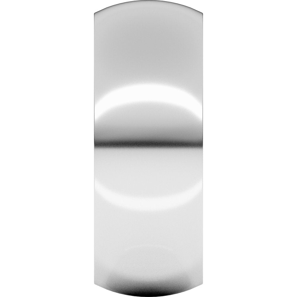 14K White Gold 8 mm Comfort-Fit Half Round Band Size 7