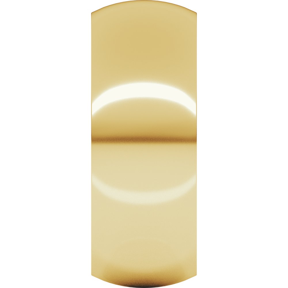 22K Yellow 8 mm Comfort-Fit Half Round Band Size 10