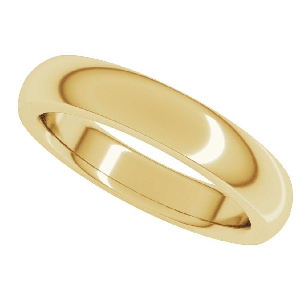 14K Yellow Gold 4 mm Heavyweight Comfort-Fit Half Round Band Size 5.5