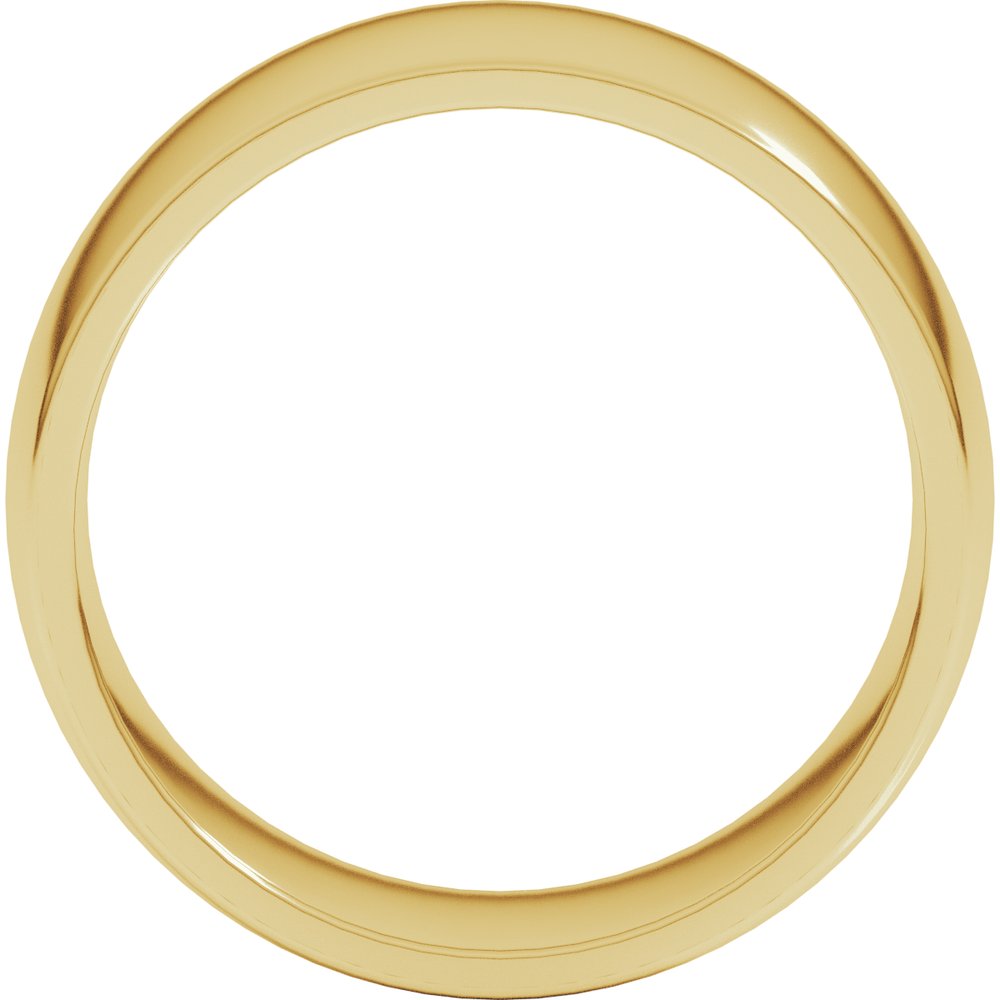 18K Yellow Gold 9 mm Lightweight Comfort-Fit Half Round Band Size 10