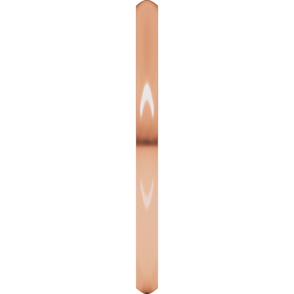 14K Rose 1.5 mm Lightweight Comfort-Fit Half Round Band