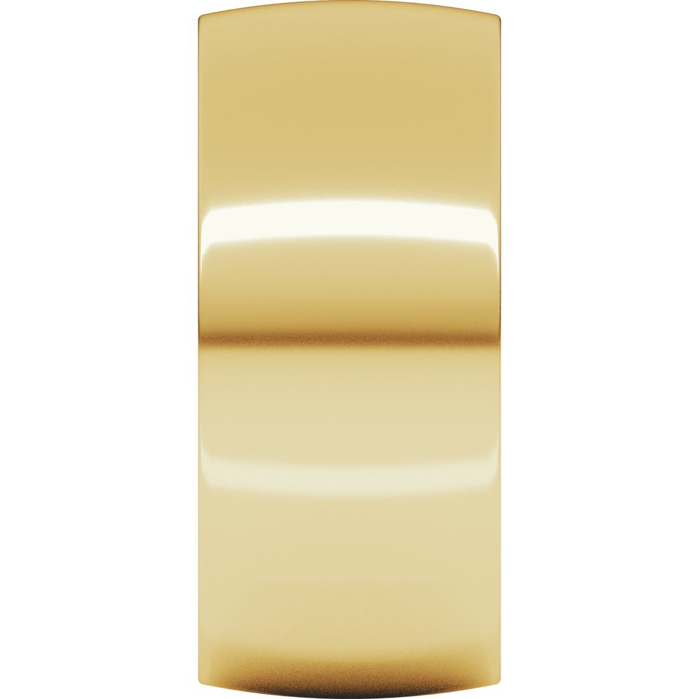 18K Yellow Gold 9 mm Lightweight Comfort-Fit Half Round Band Size 10