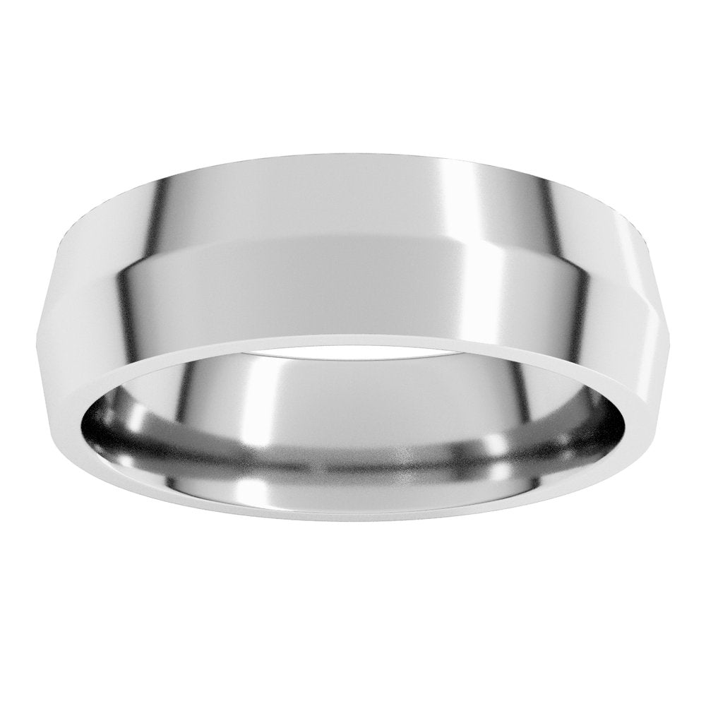 Platinum 6 mm Comfort-Fit Knife Band Size 8.5