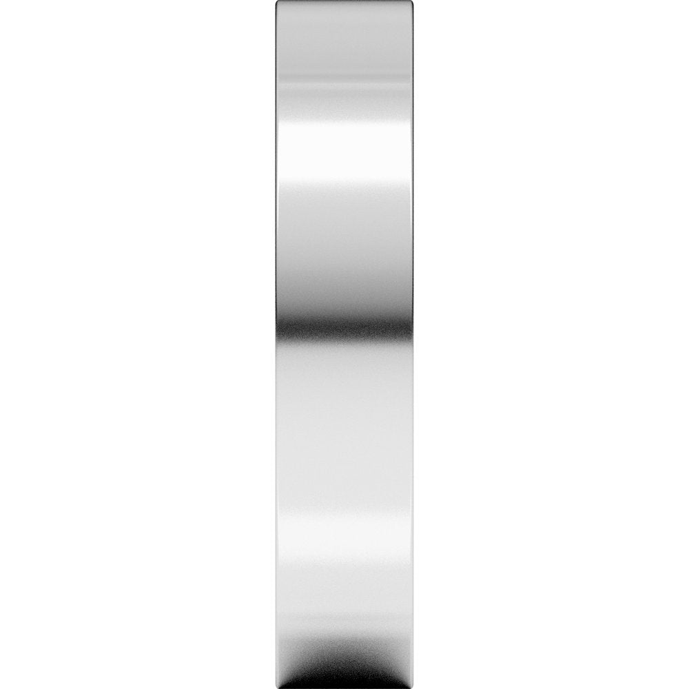 14K White Gold 4 mm Comfort-Fit Square Band Size 5.5