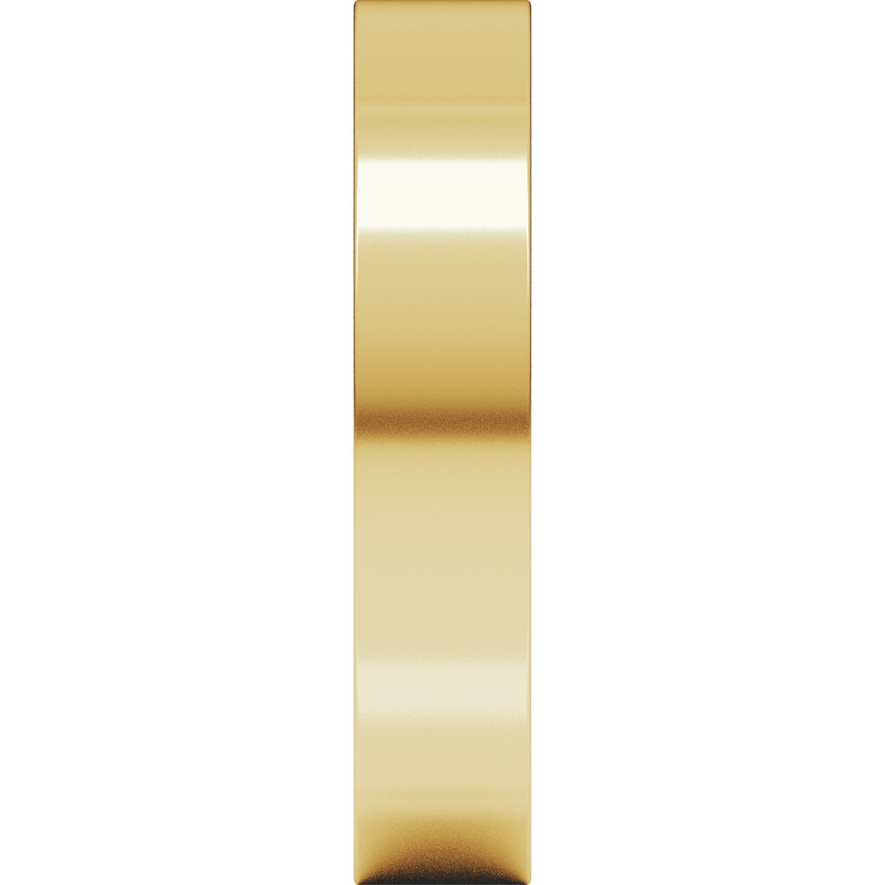 14K Yellow 4 mm Comfort-Fit Square Band Size 7