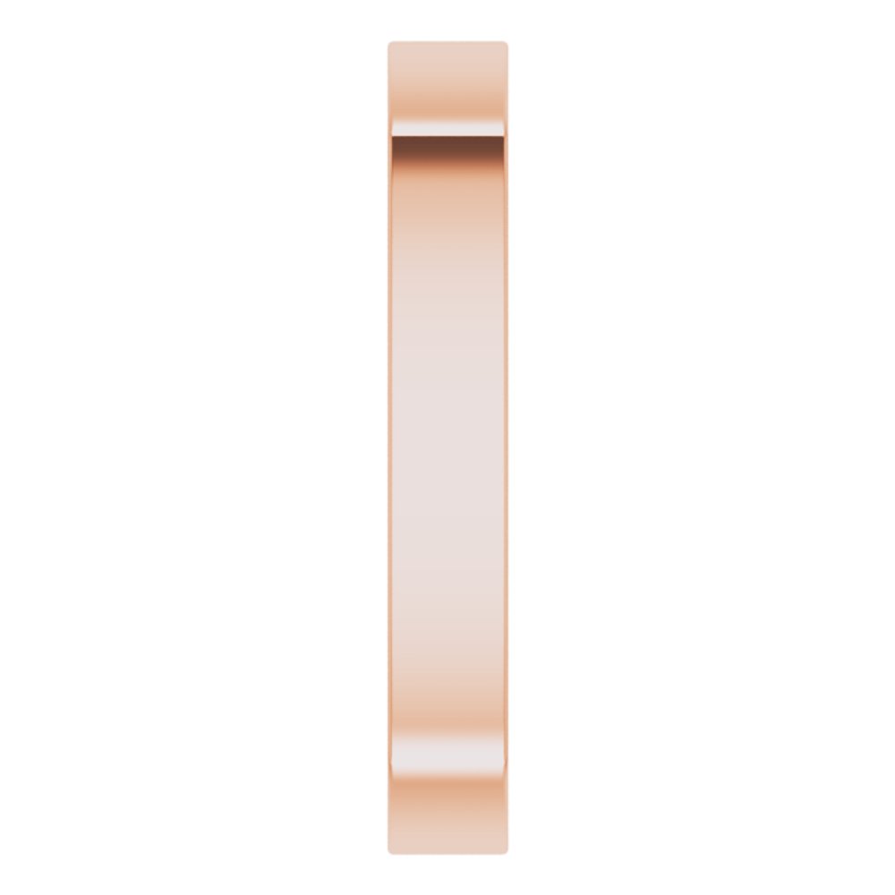 14K Rose Gold 3 mm Comfort-Fit Square Band Size 7