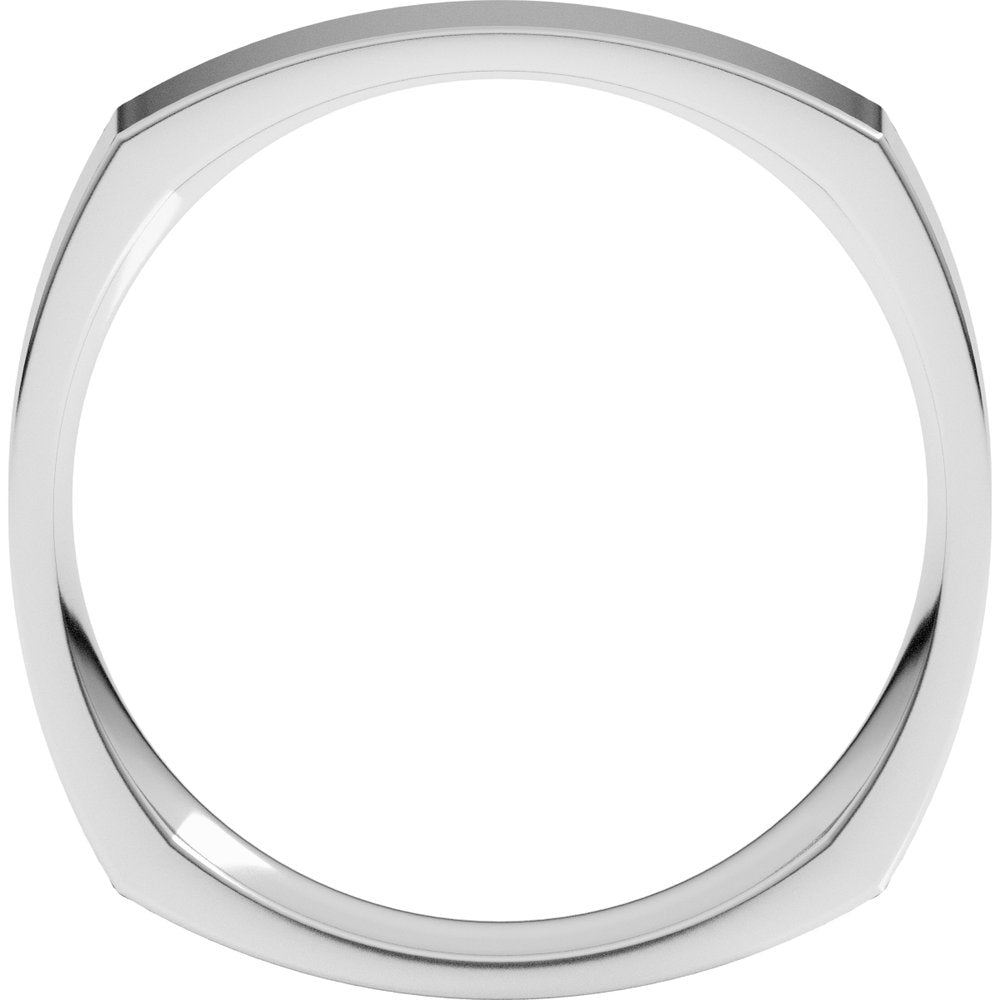 Platinum 4 mm Square Comfort Fit Band Size 8.5