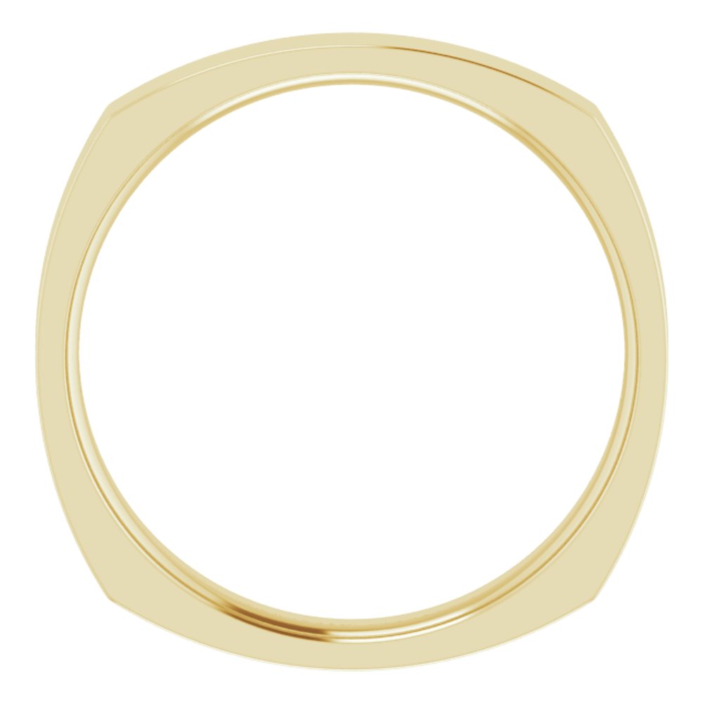 14K Yellow Gold 3 mm Comfort-Fit Square Band Size 6