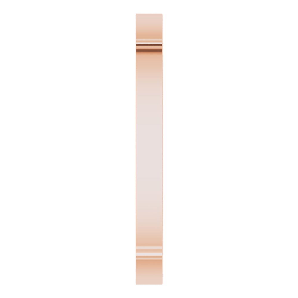 14K Rose 2 mm Comfort-Fit Square Band Size 8