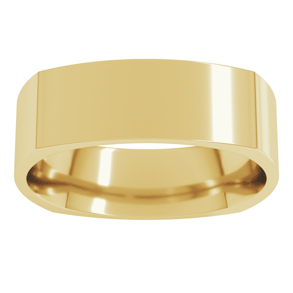 14K Yellow Gold 6 mm Comfort-Fit Square Band Size 6.5