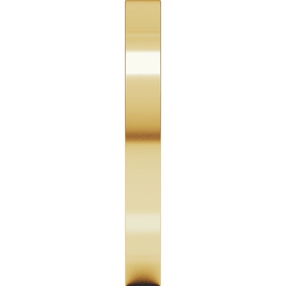 14K Yellow Gold 2.5 mm Comfort-Fit Square Band Size 5