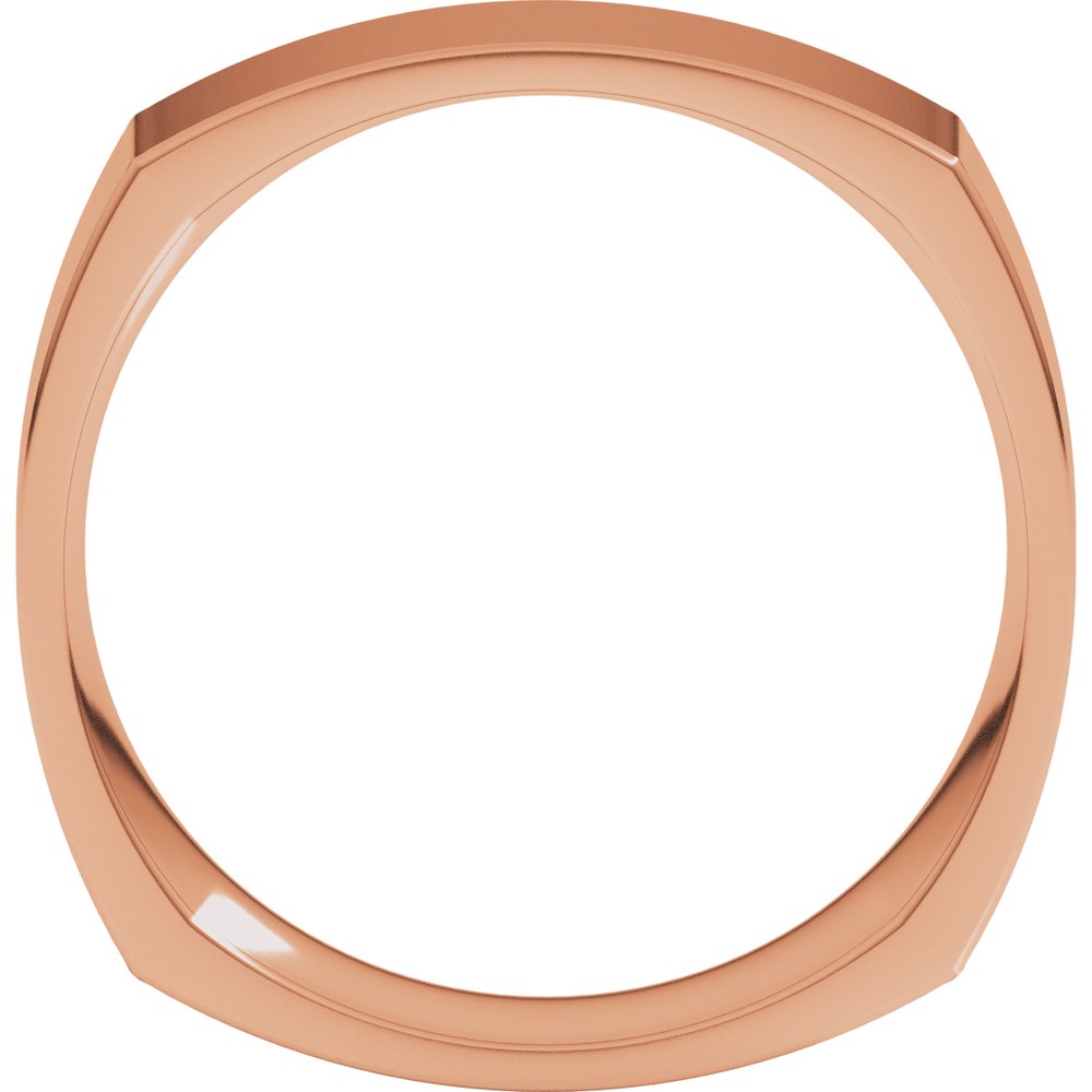 14K Rose 6 mm Comfort-Fit Square Band Size 9