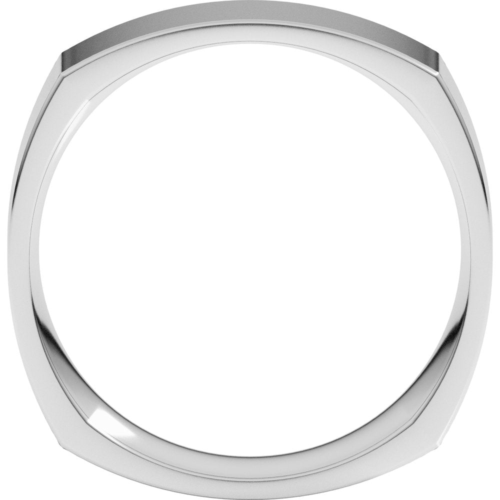 Sterling Silver 6 mm Square Comfort Fit Band Size 11