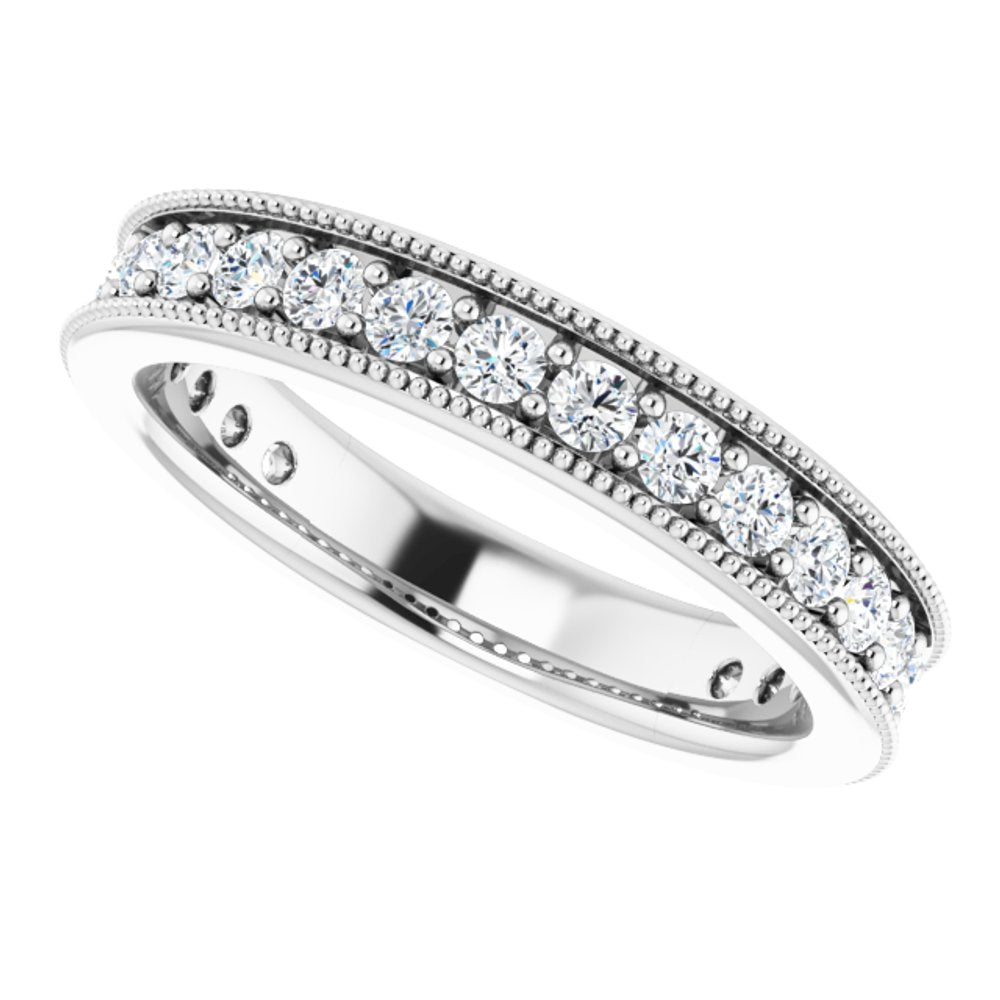 14K White Gold 3/4 CTW Natural Diamond Anniversary Band