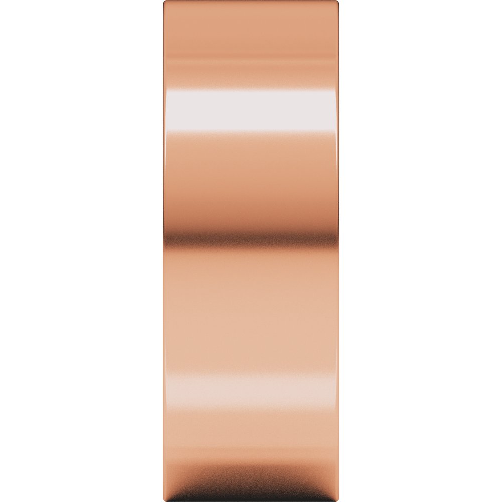 14K Rose Gold 7 mm Comfort-Fit Square Band Size 7.5