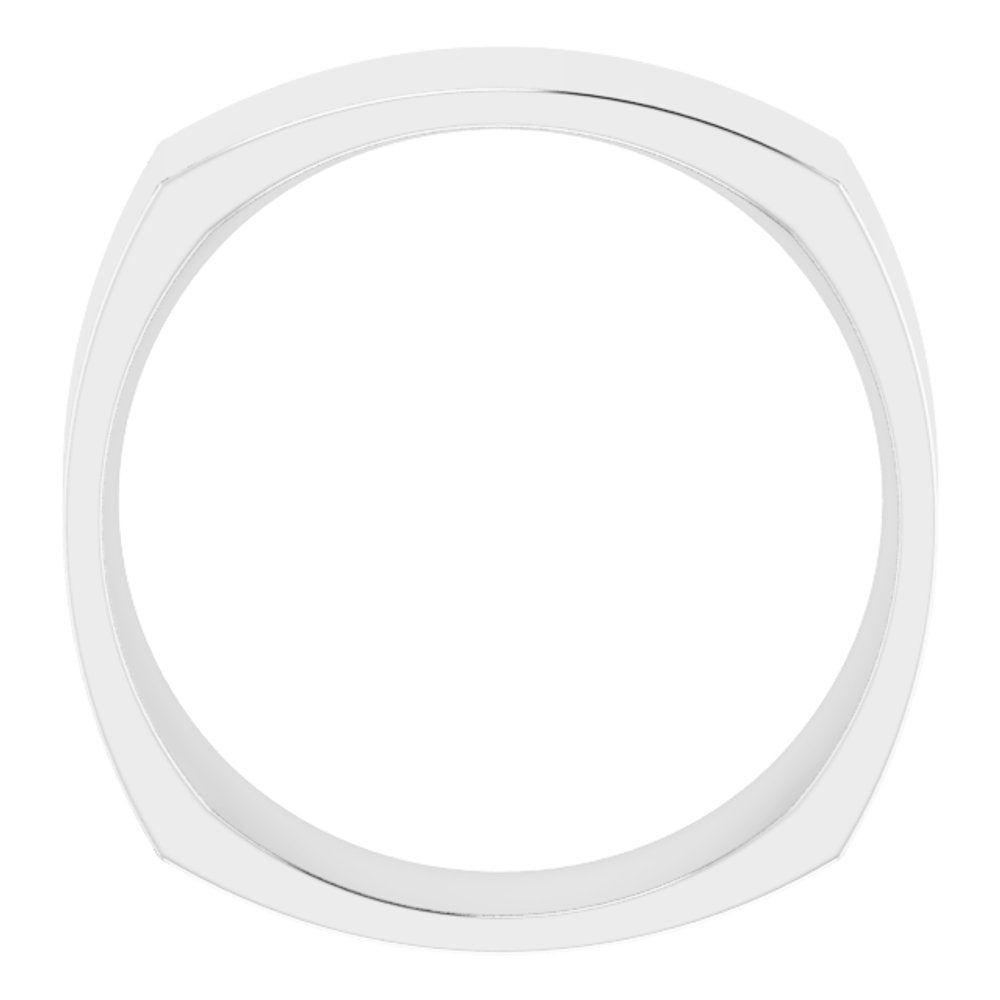 14K White Gold 8 mm Comfort-Fit Square Band Size 10