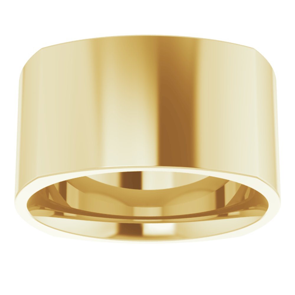 14K Yellow Gold 10 mm Comfort-Fit Square Band Size 8