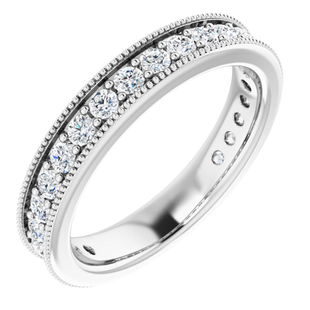 14K White Gold 3/4 CTW Natural Diamond Anniversary Band