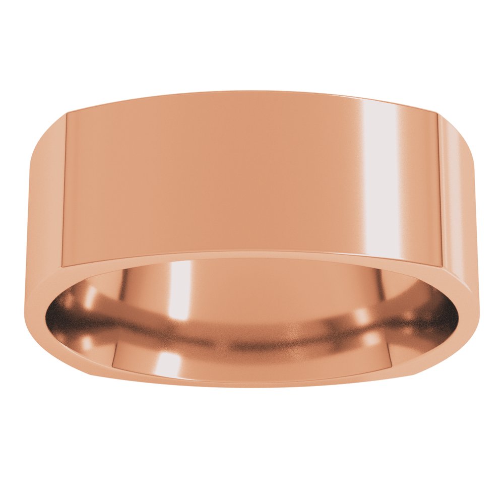 14K Rose Gold 7 mm Comfort-Fit Square Band Size 7.5