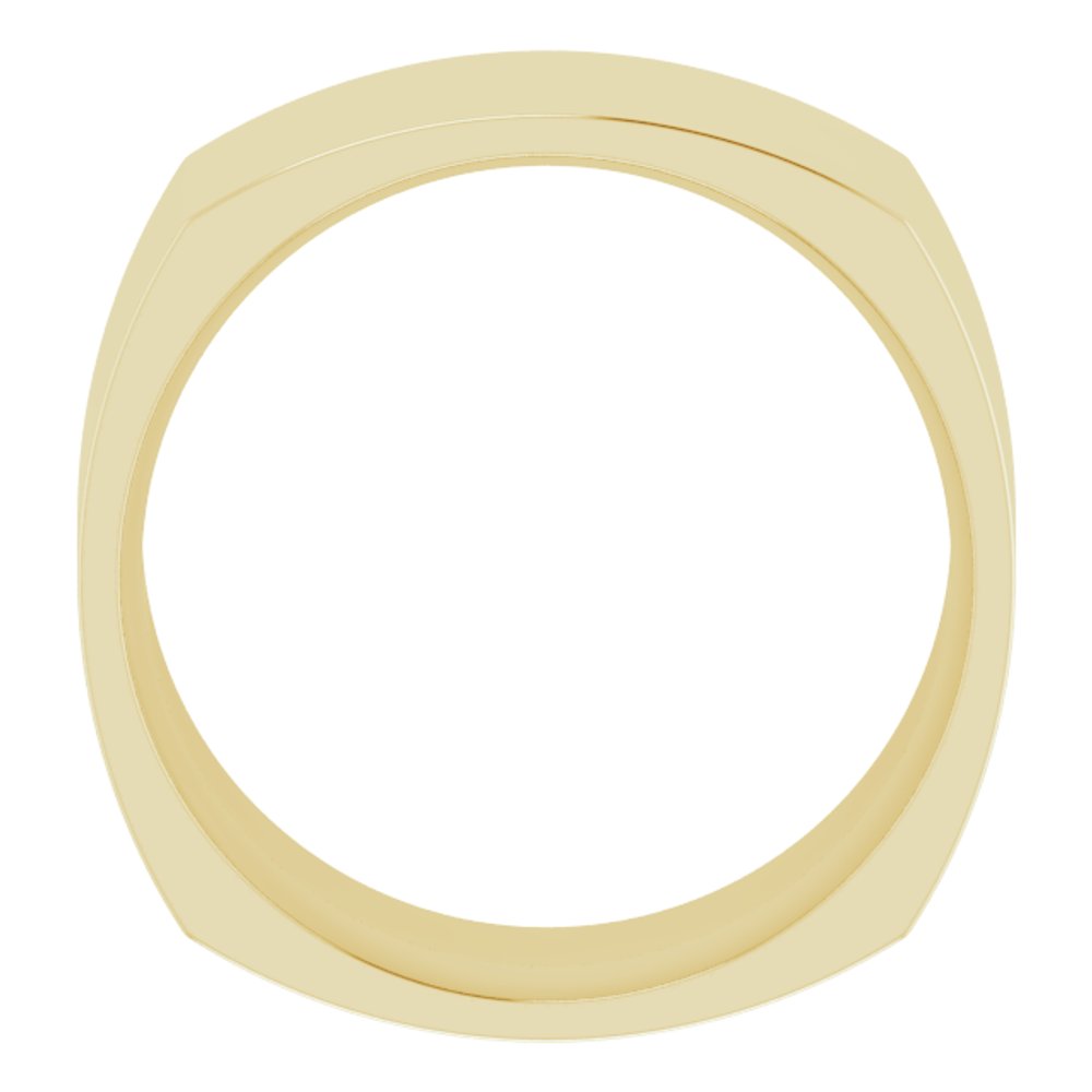 14K Yellow Gold 10 mm Comfort-Fit Square Band Size 8