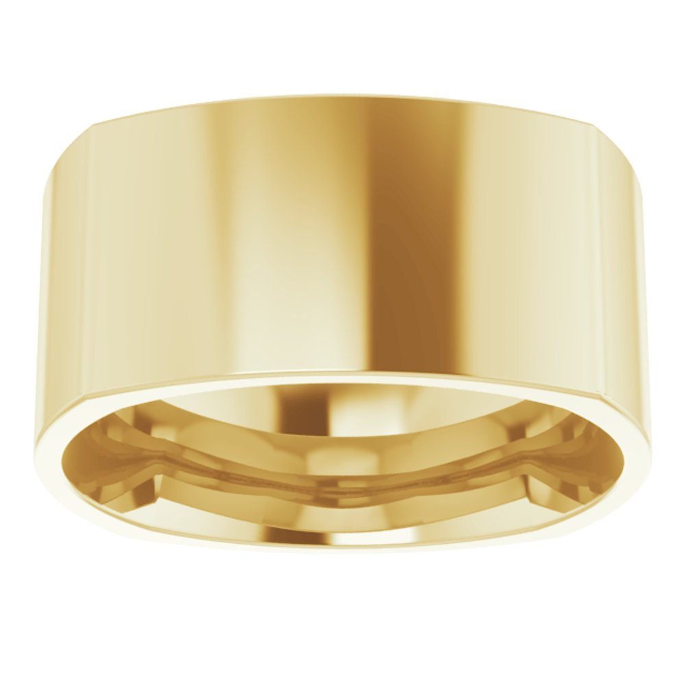 14K Yellow Gold 9 mm Comfort-Fit Square Band Size 10