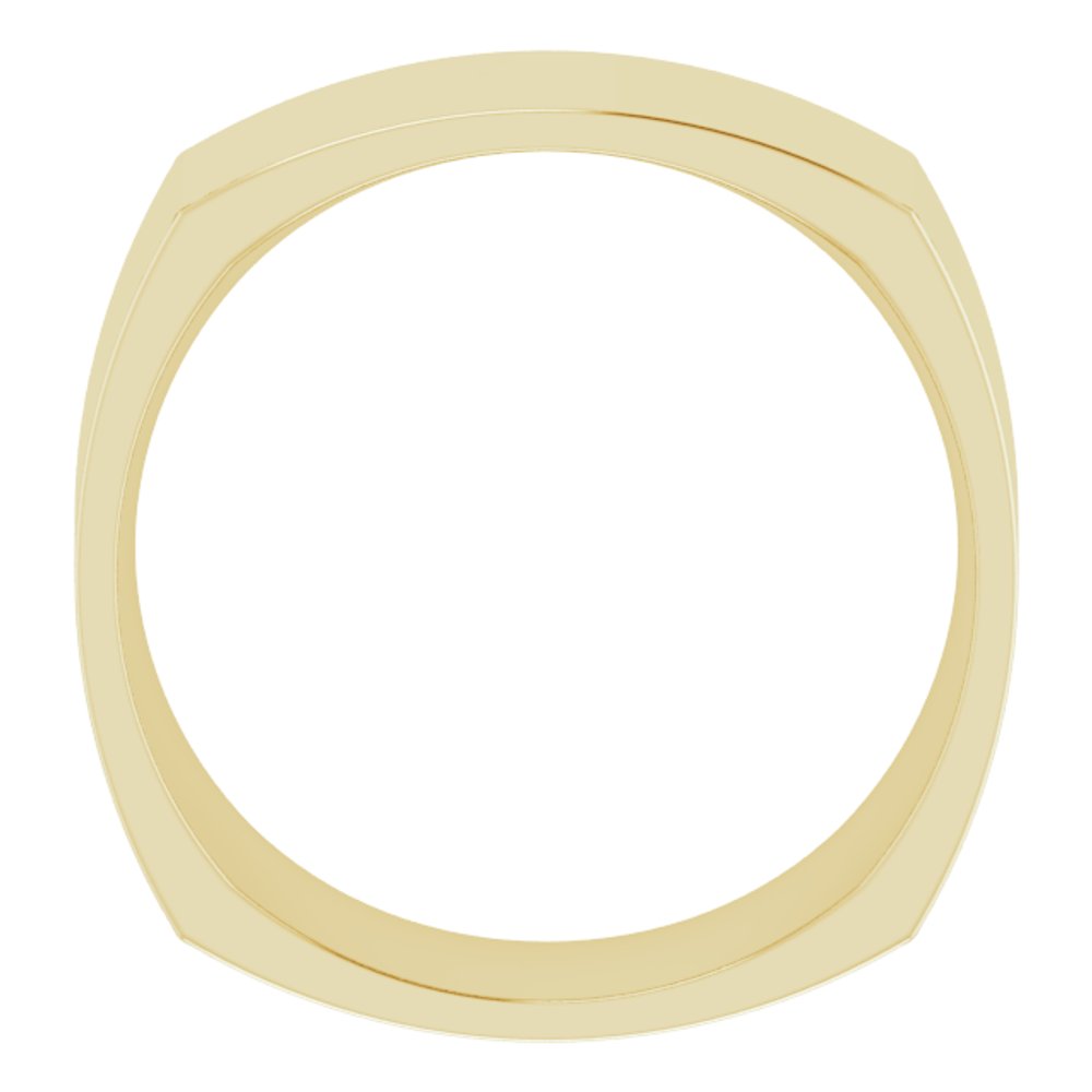 14K Yellow Gold 9 mm Comfort-Fit Square Band Size 10