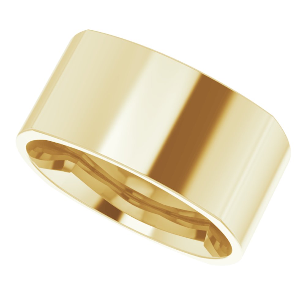 14K Yellow Gold 9 mm Comfort-Fit Square Band Size 10