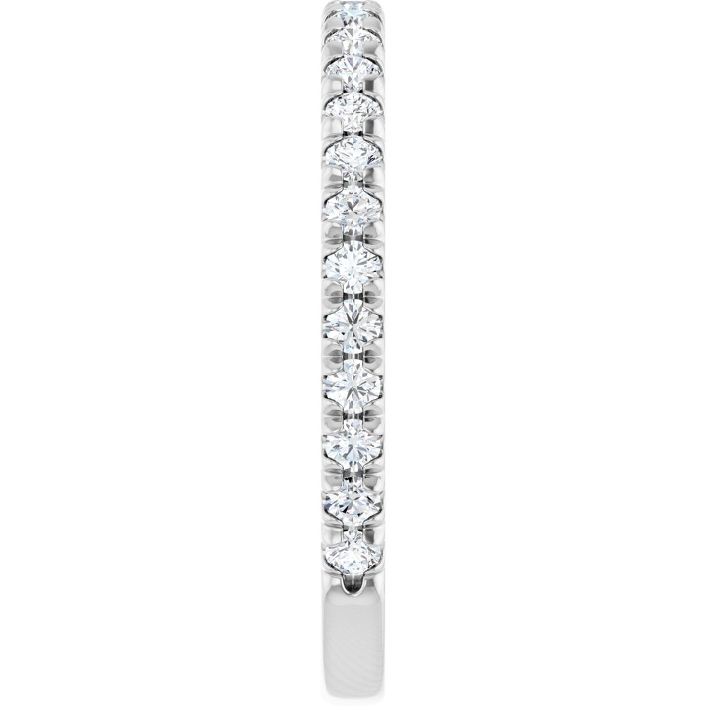 14K White Gold 3/8 CTW Natural Diamond French-Set Anniversary Band