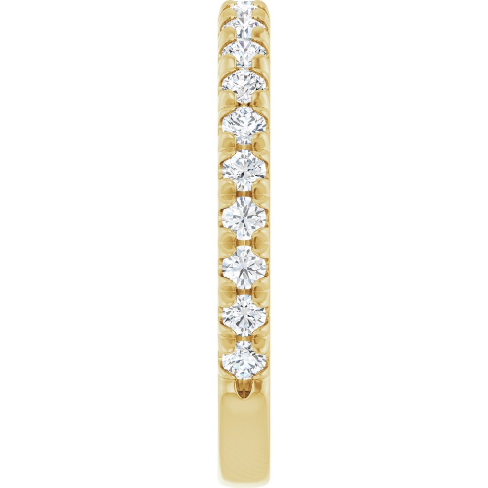 14K Yellow Gold 1/2 CTW Natural Diamond French-Set Anniversary Band