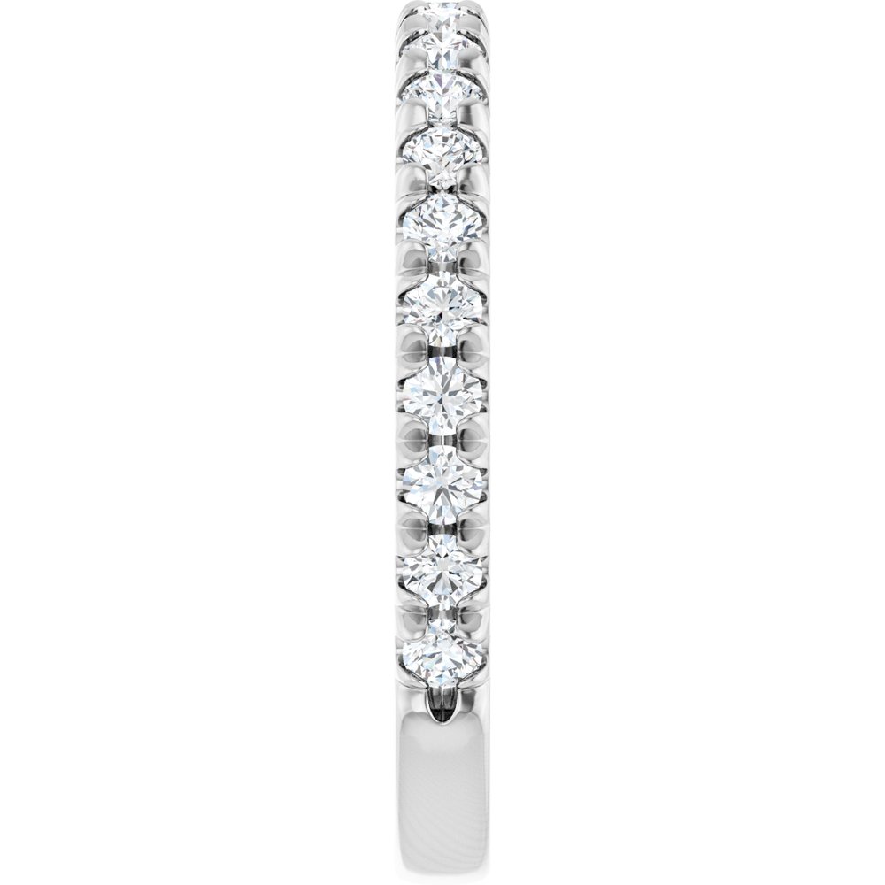 14K White Gold 5/8 CTW Lab-Grown Diamond French-Set Anniversary Band