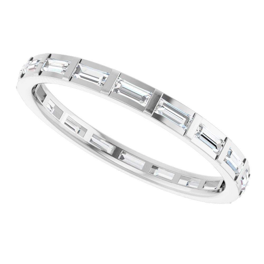 Platinum 1/2 CTW Natural Diamond Eternity Band Size 7