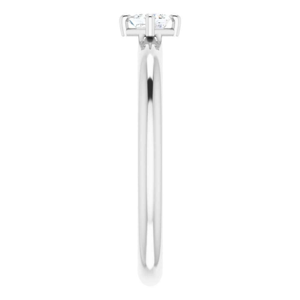 14K White Gold 1/6 CTW Natural Diamond Solitaire Ring