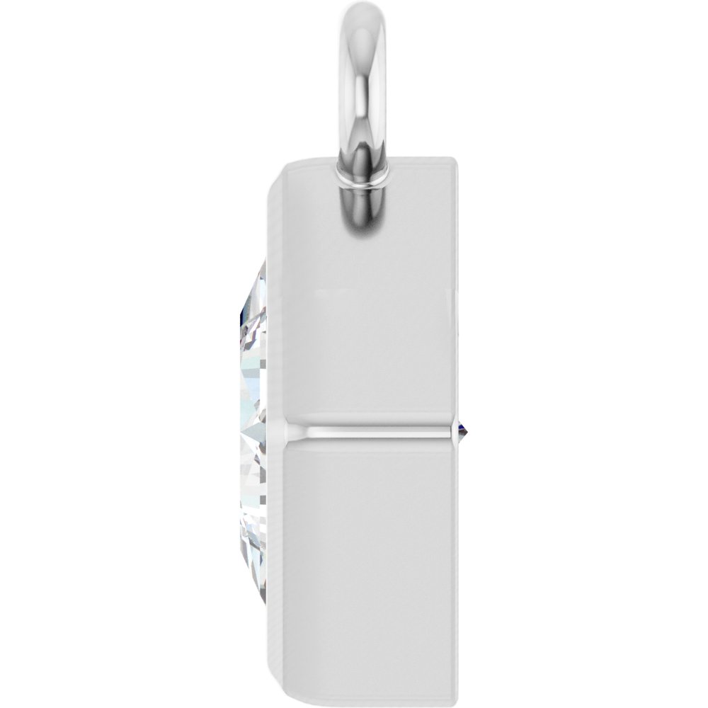 14K White 1/4 CT Natural Diamond Dangle