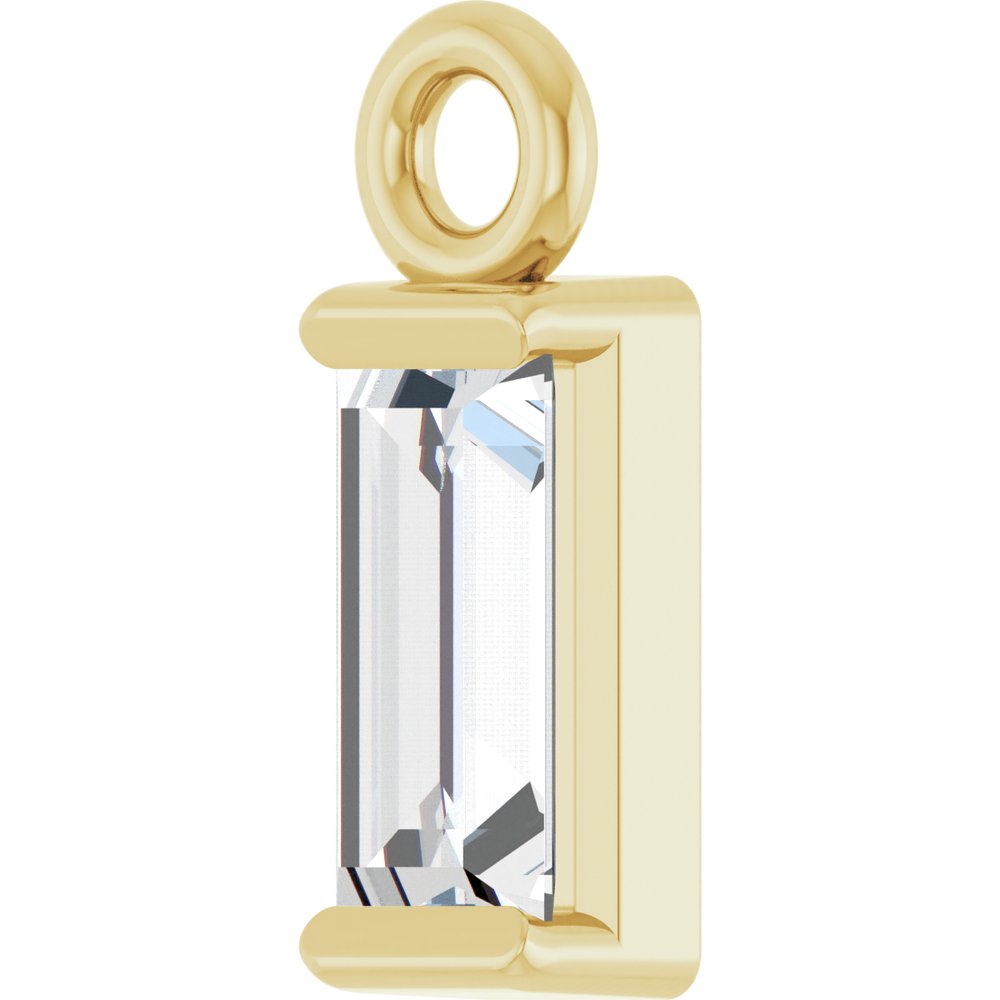 14K Yellow 1/10 CT Lab-Grown Diamond Dangle