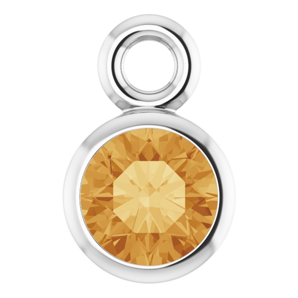Sterling Silver Natural Citrine Dangle