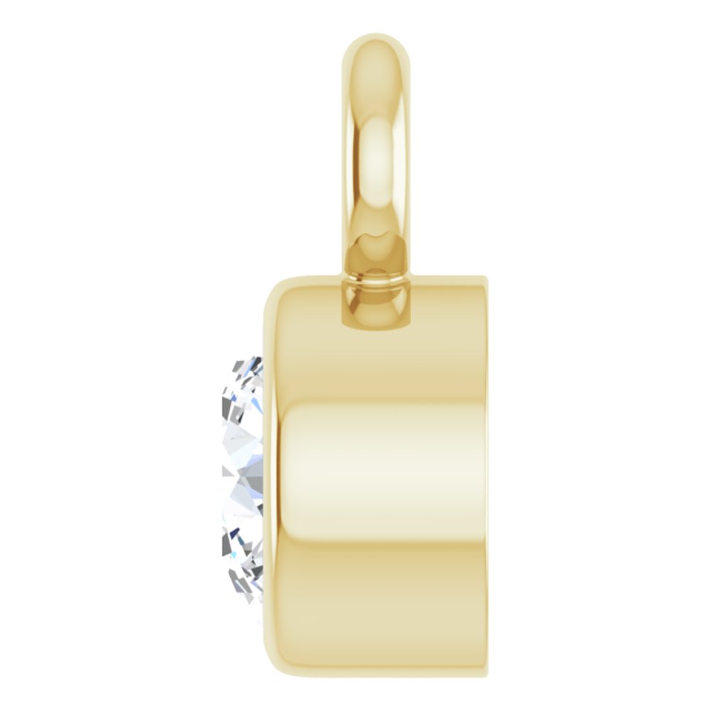14K Yellow .07 CT Natural Diamond Dangle