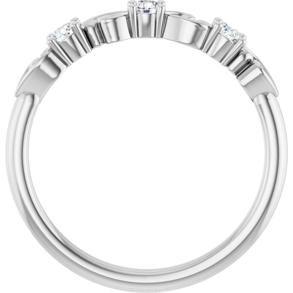 14K White Gold 1/5 CTW Natural Diamond Stackable Ring