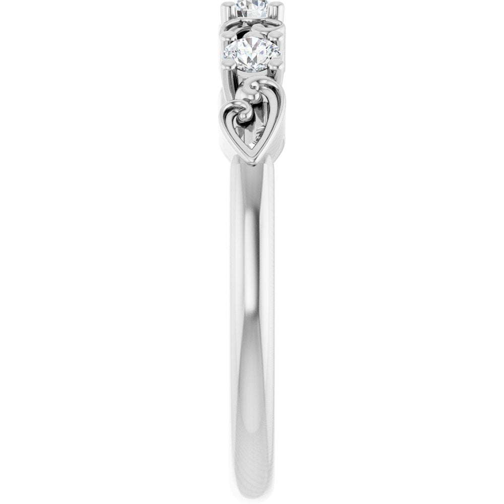 14K White Gold 1/5 CTW Natural Diamond Stackable Ring