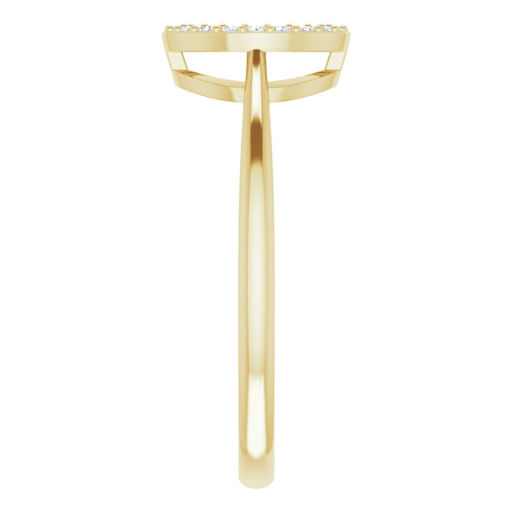 14K Yellow 1/10 CTW Natural Diamond Circle Ring