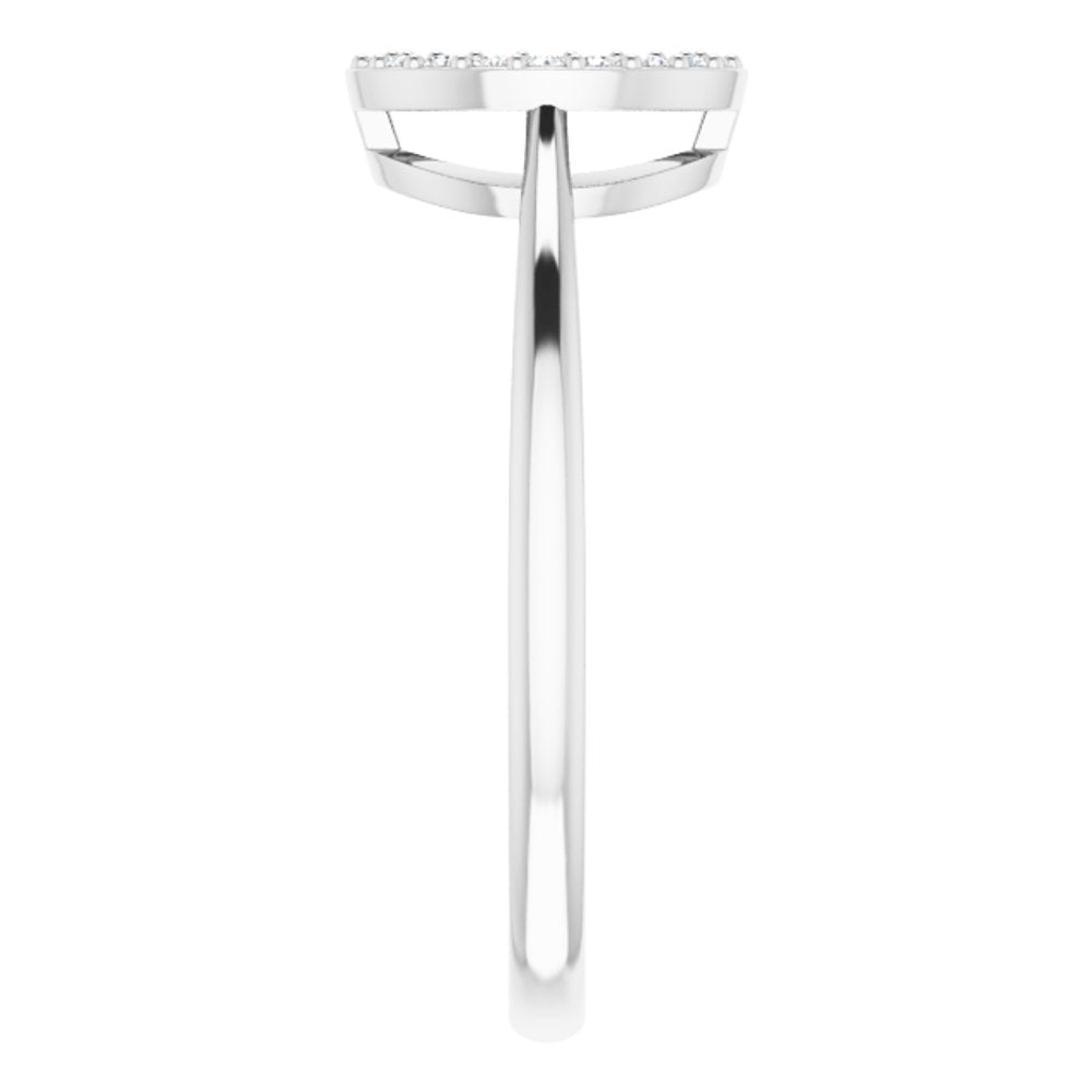 14K White Gold 1/10 CTW Natural Diamond Circle Ring