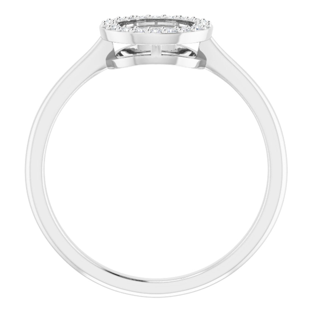 14K White Gold 1/10 CTW Natural Diamond Circle Ring