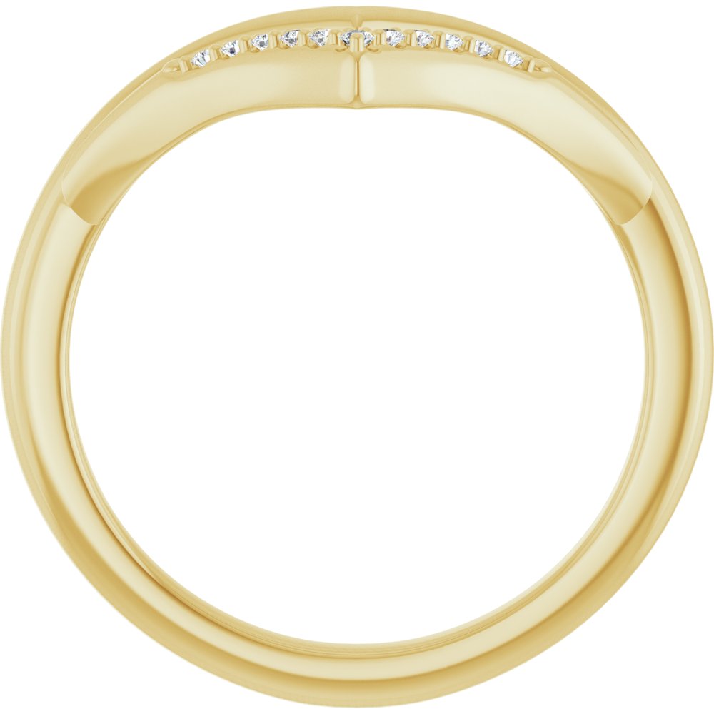 14K Yellow Gold .04 CTW Natural Diamond Contour Band