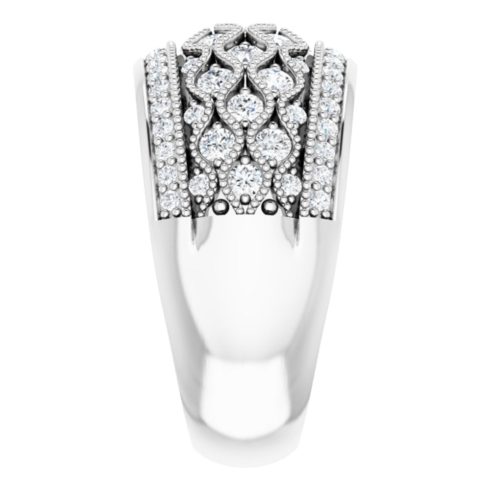 14K White Gold 1 CTW Natural Diamond Ring