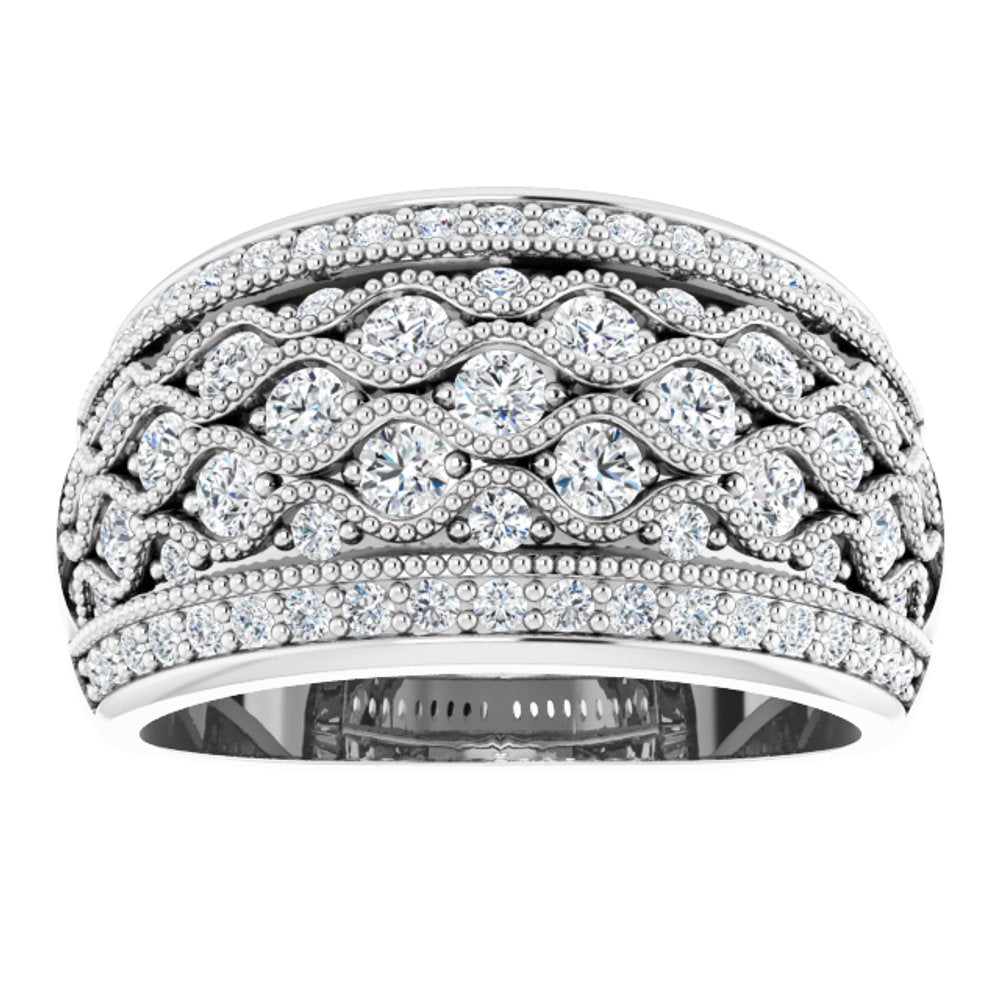 14K White Gold 1 CTW Natural Diamond Ring