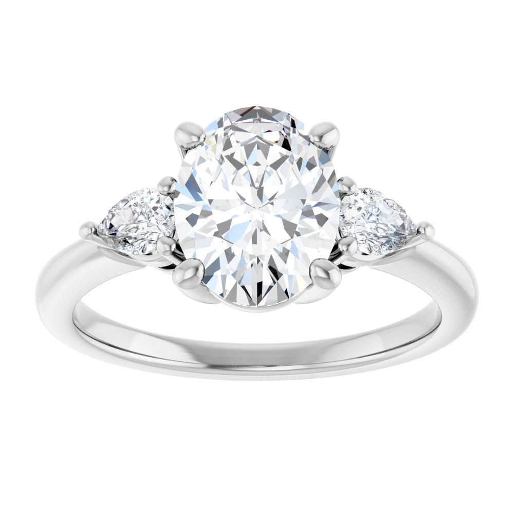 14K White Gold 1 3/4 CTW Lab-Grown Diamond Engagement Ring