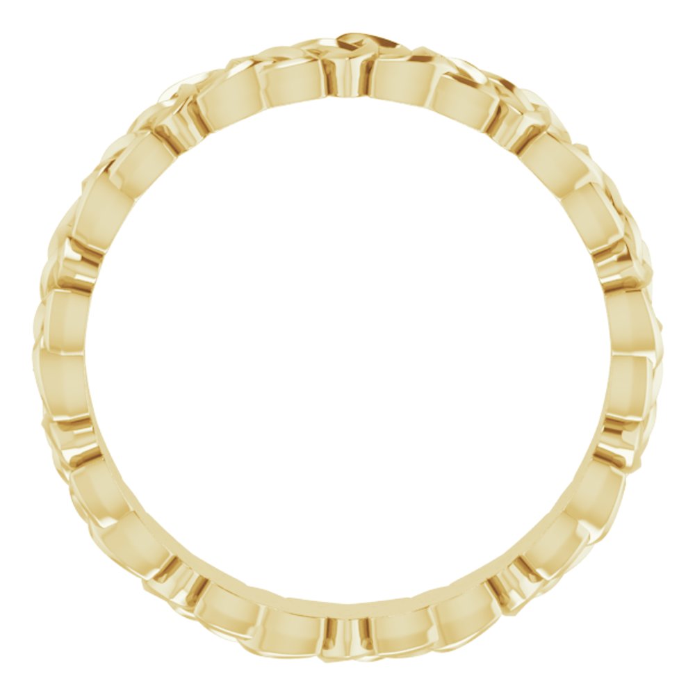 14K Yellow Gold 4 mm Celtic-Inspired Band Size 7.5