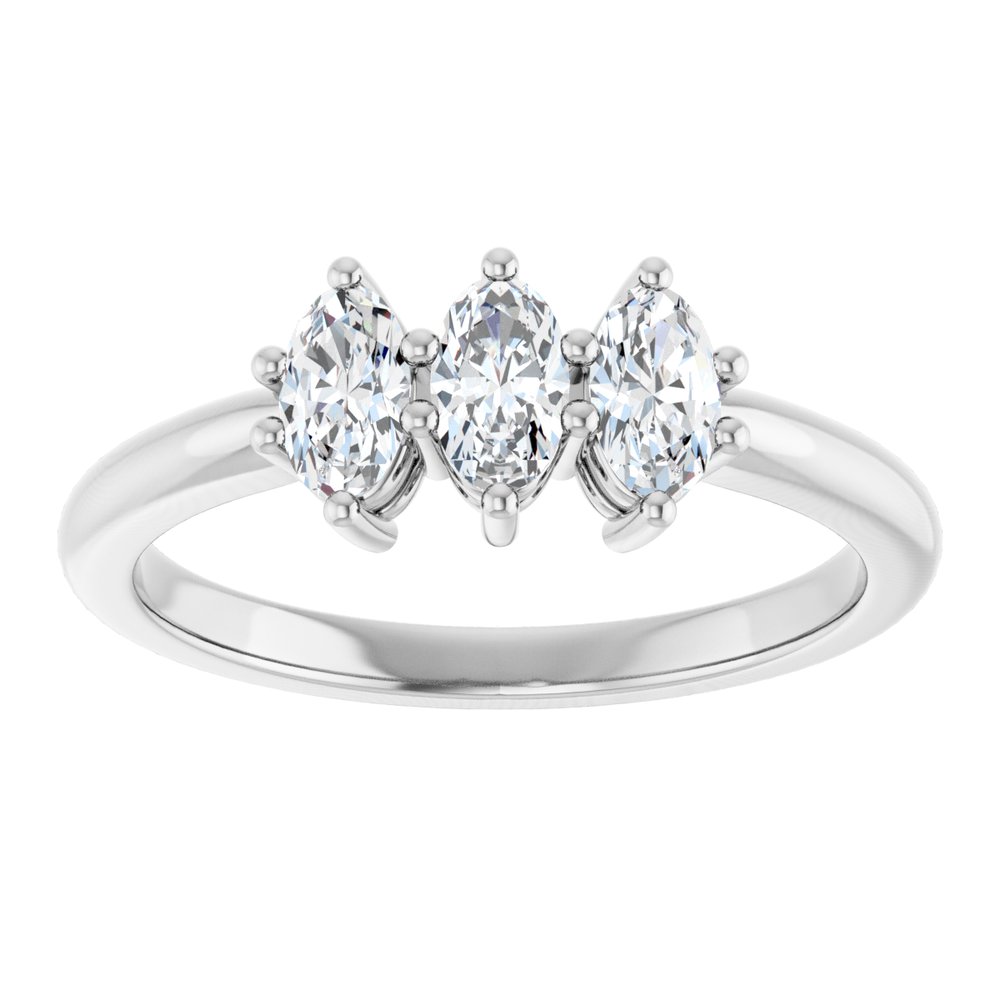 14K White 3/4 CTW Lab-Grown Diamond Anniversary Band